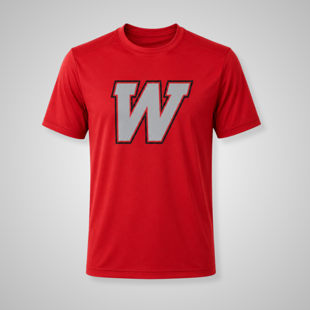 Classic W Tee in Red Dry Fit